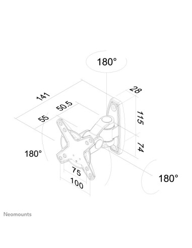 Neomounts by Newstar Supporto a parete per monitor TV