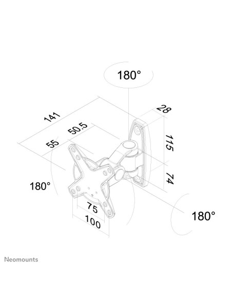 Neomounts by Newstar Supporto a parete per monitor TV