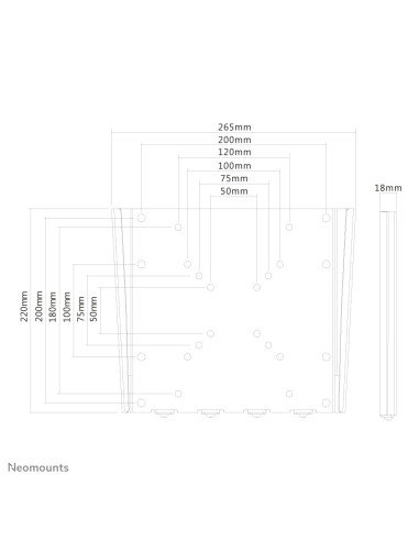 Neomounts by Newstar Supporto a parete per monitor TV