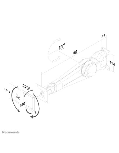 Neomounts by Newstar Supporto a parete per monitor TV