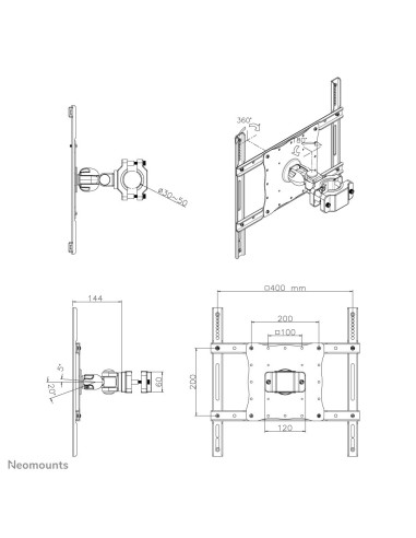 Neomounts by Newstar Supporto per monitor TV