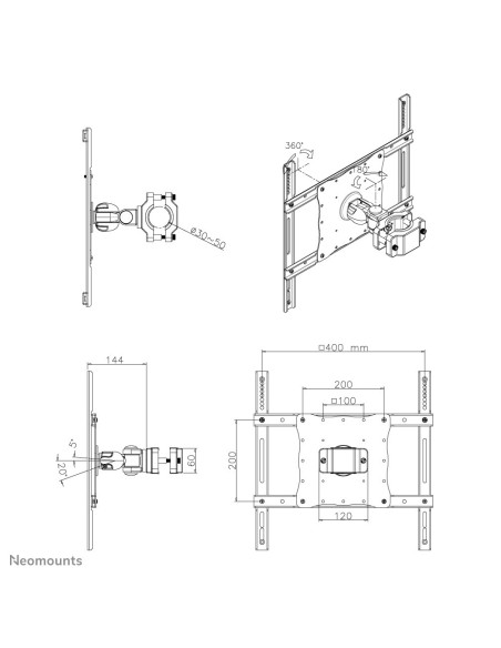 Neomounts by Newstar Supporto per monitor TV