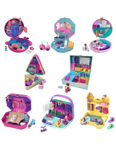 Mattel Games Polly Pocket Playset Mondo Tascabile a tema con sorprese da rivelare, Assortimento, FRY35