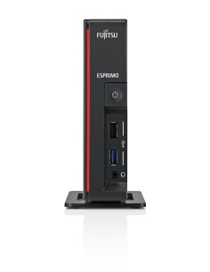 Fujitsu ESPRIMO G558 DDR4-SDRAM i3-9100 USFF Intel® Core™ i3 4 GB 256 GB SSD Windows 10 Pro Mini PC Nero, Rosso 2