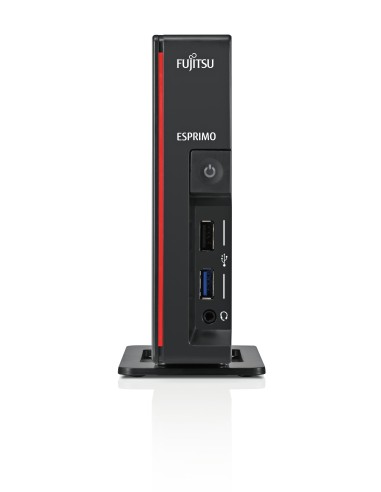 Fujitsu ESPRIMO G558 DDR4-SDRAM i3-9100 USFF Intel® Core™ i3 4 GB 256 GB SSD Windows 10 Pro Mini PC Nero, Rosso