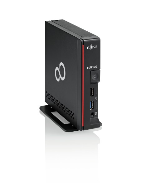 Fujitsu ESPRIMO G558 DDR4-SDRAM i3-9100 USFF Intel® Core™ i3 8 GB 256 GB SSD Windows 10 Pro Mini PC Nero, Rosso