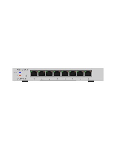 NETGEAR GC108PP Gestito L2 L3 L4 Gigabit Ethernet (10 100 1000) Supporto Power over Ethernet (PoE) Bianco