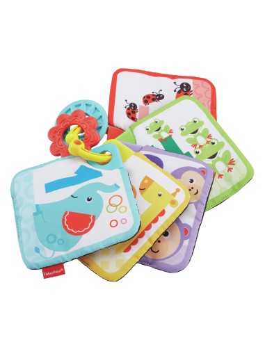 Fisher-Price Soffici Carte Gira&Impara, con 10 lati da esplorare, GFX90
