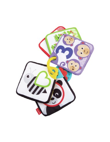 Fisher-Price Soffici Carte Gira&Impara, con 10 lati da esplorare, GFX90