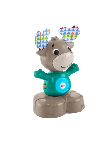 Fisher-Price Parlamici Baby alce Dondolina, Giocattolo Educativo con Luci, Suoni e Musica, dai 9+ Mesi, GJB17