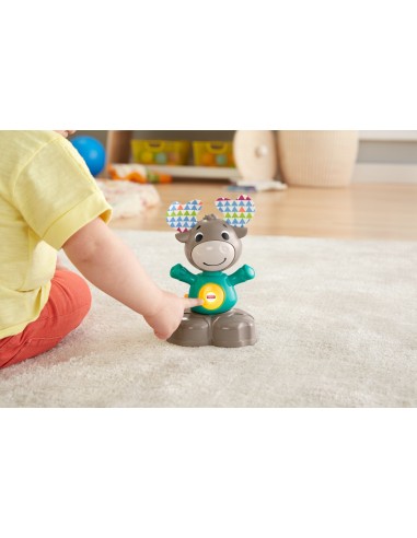 Fisher-Price Parlamici Baby alce Dondolina, Giocattolo Educativo con Luci, Suoni e Musica, dai 9+ Mesi, GJB17