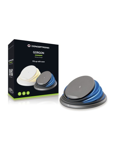 Conceptronic GORGON02G Caricabatterie per dispositivi mobili Grigio Interno