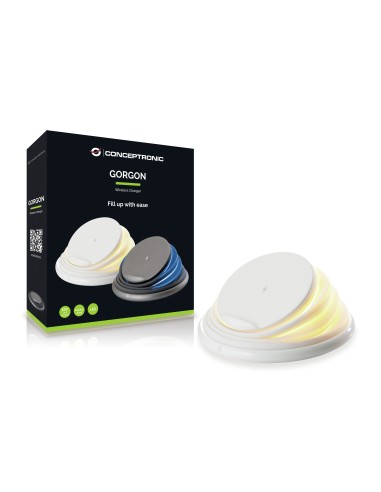 Conceptronic GORGON02W Caricabatterie per dispositivi mobili Bianco Interno