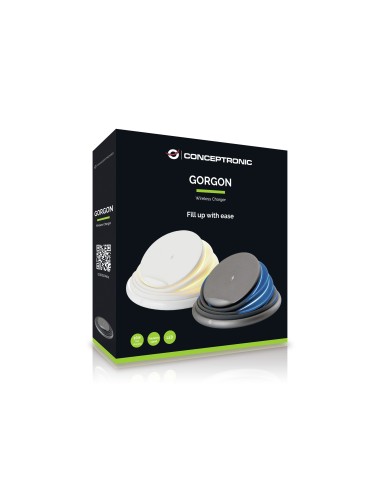 Conceptronic GORGON02W Caricabatterie per dispositivi mobili Bianco Interno