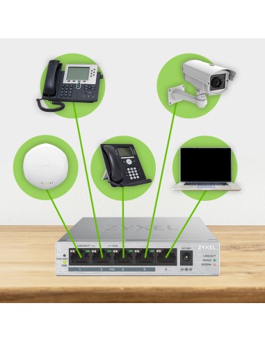 Zyxel GS1005HP Non gestito Gigabit Ethernet (10 100 1000) Supporto Power over Ethernet (PoE) Argento