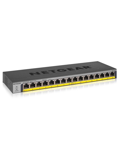 Netgear GS116LP Non gestito Gigabit Ethernet (10 100 1000) Supporto Power over Ethernet (PoE) Nero