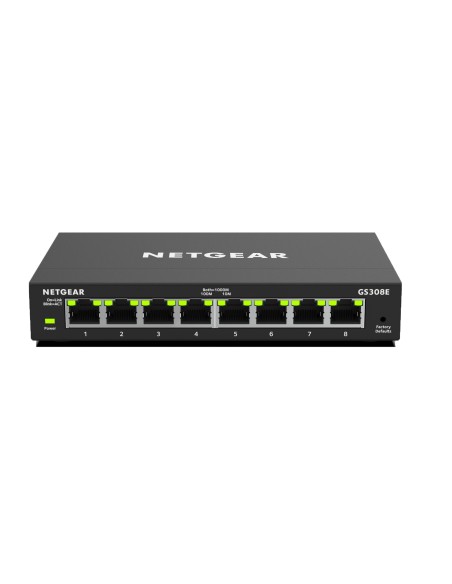 NETGEAR GS308E Gestito Gigabit Ethernet (10 100 1000) Nero