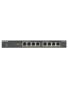 Netgear GS308PP Non gestito Gigabit Ethernet (10 100 1000) Supporto Power over Ethernet (PoE) Nero