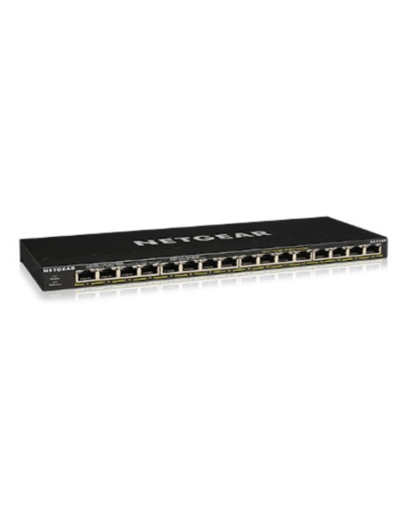 Netgear GS316P Non gestito Gigabit Ethernet (10 100 1000) Supporto Power over Ethernet (PoE) Nero