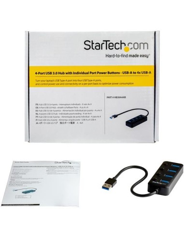StarTech.com Hub USB 3.0 a 4 porte - 4x USB-A con Swith On Off Individuale