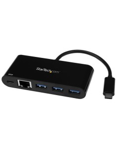 StarTech.com Hub USB-C a 3 porte con Gigabit Ethernet e 60W di alimentazione Passthrough per il caricamento Laptop - Da USB
