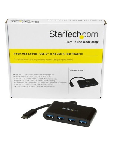 StarTech.com Hub USB 3.0 a 4 porte - USB-C a 4 USB-A - Alimentazione a bus