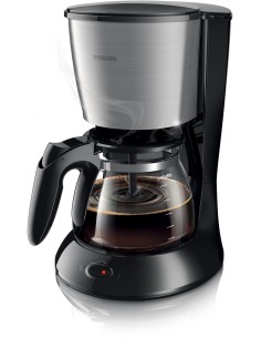 Philips Daily Collection Macchina per caffè nera  metallo con caraffa in vetro