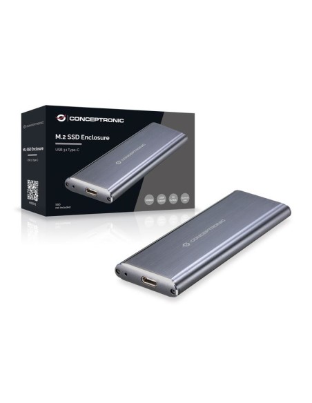 Conceptronic HDE01G contenitore di unità di archiviazione Box esterno SSD Grigio M.2