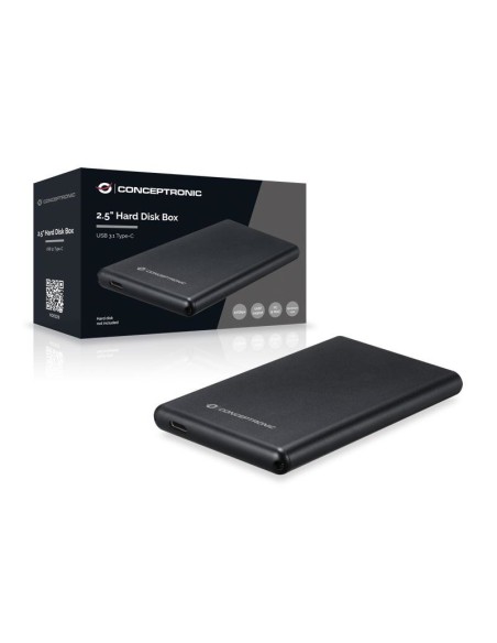 Conceptronic HDE02B contenitore di unità di archiviazione Box esterno HDD Nero 2.5"