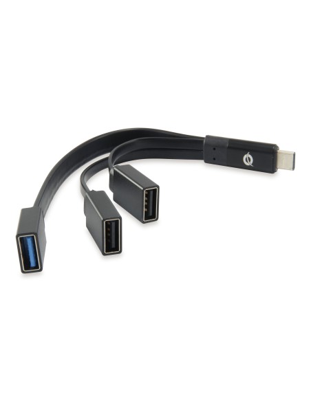 Conceptronic HUBBIES01B hub di interfaccia USB 3.2 Gen 2 (3.1 Gen 2) Type-C 5000 Mbit s Nero