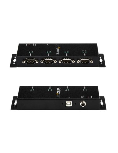StarTech.com Hub adattatore seriale USB a DB9 RS232 4 porte – Guide DIN industriali DIN e montabile a parete
