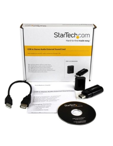 StarTech.com Scheda Audio Esterna Stereo USB 2.0 - Adattatore esterno scheda audio Stereo USB 2.0 a 3,5 mm Jack audio