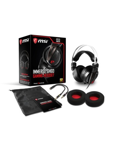 MSI Immerse GH60 Auricolare Cablato A Padiglione Giocare Nero, Rosso