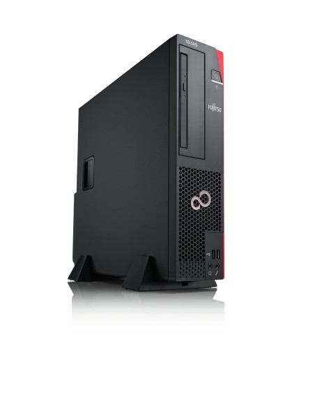 Fujitsu CELSIUS J580 DDR4-SDRAM i7-9700 SFF Intel® Core™ i7 8 GB 256 GB SSD Windows 10 Pro Stazione di lavoro Nero, Rosso