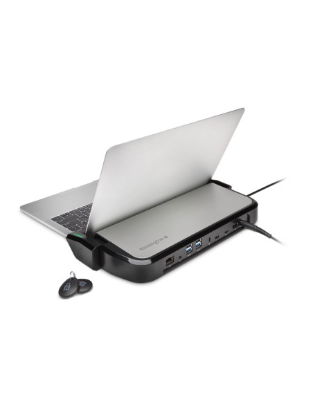 Kensington Dock 4K doppia Thunderbolt 3 40 GB sec. ut. sing. LD5400T e lucc. smart K-Fob™-Adatt. 170W-Win Mac