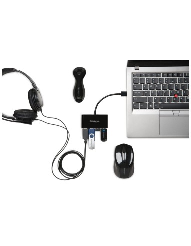 Kensington Hub a 4 porte USB 3.0 UH4000 - Nero