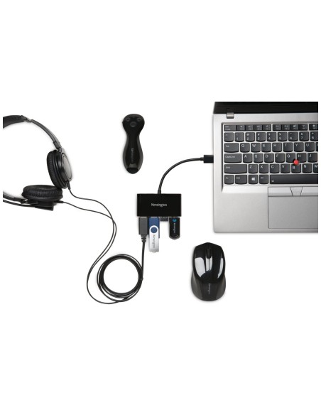 Kensington Hub a 4 porte USB 3.0 UH4000 - Nero