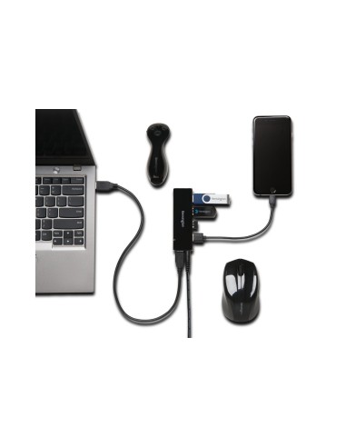Kensington Hub a 4 porte USB 3.0 con funzionalità di ricarica UH4000C