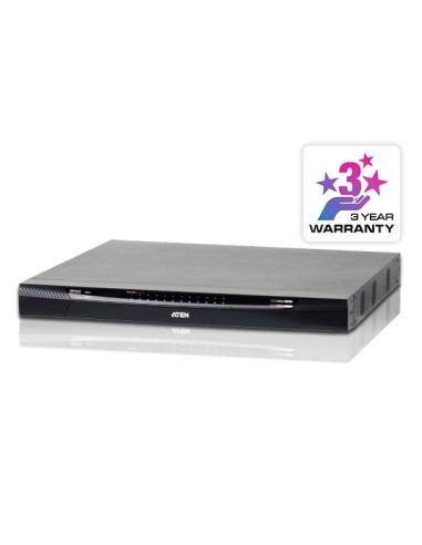 Aten KN2124VA switch per keyboard-video-mouse (kvm) Montaggio rack Nero, Grigio