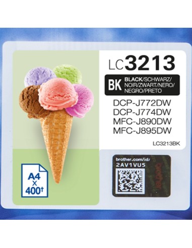 Brother LC-3213BK cartuccia d'inchiostro Originale Resa elevata (XL) Nero