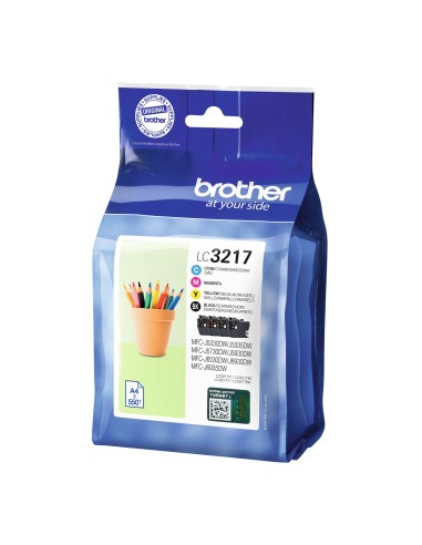 Brother LC-3217VAL cartuccia d'inchiostro 4 pz Originale Nero, Ciano, Magenta, Giallo