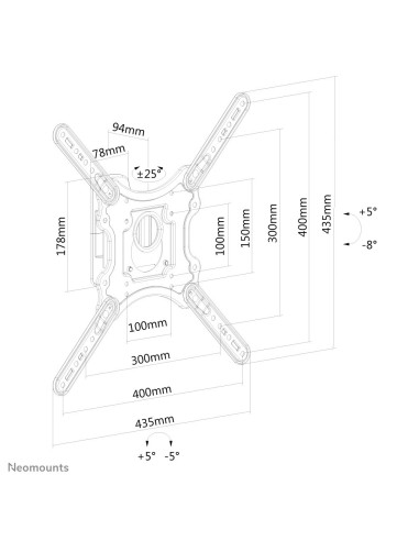 Neomounts by Newstar Supporto a parete per TV