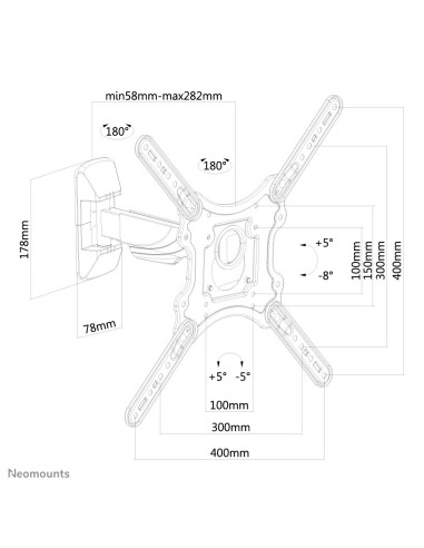 Neomounts by Newstar Supporto a parete per TV