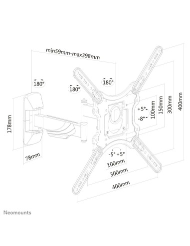 Neomounts by Newstar Supporto a parete per TV