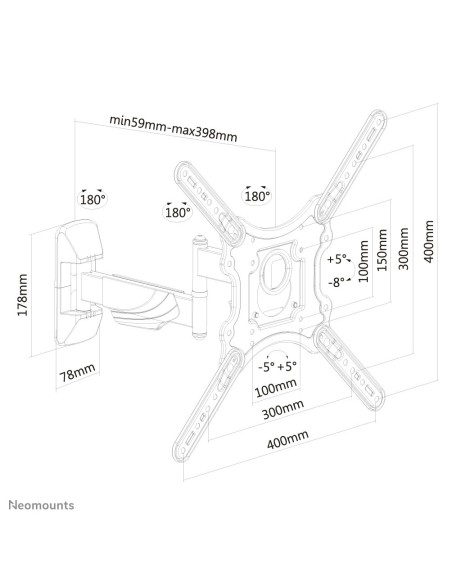 Neomounts by Newstar Supporto a parete per TV