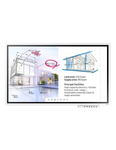 Samsung WM55R Pannello piatto per segnaletica digitale 139,7 cm (55") LED Wi-Fi 350 cd m² 4K Ultra HD Bianco Touch screen 16 7