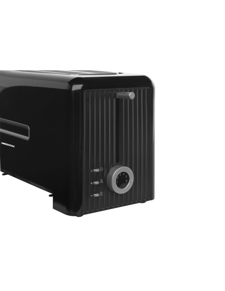 MEDION MD 15709 4 fetta e 1400 W Nero, Argento