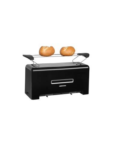 MEDION MD 15709 4 fetta e 1400 W Nero, Argento