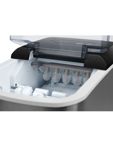 MEDION MD 17739 Macchina per la produzione di cubetti di ghiaccio integrata indipendente 12 kg 24h 120 W Acciaio inossidabile,