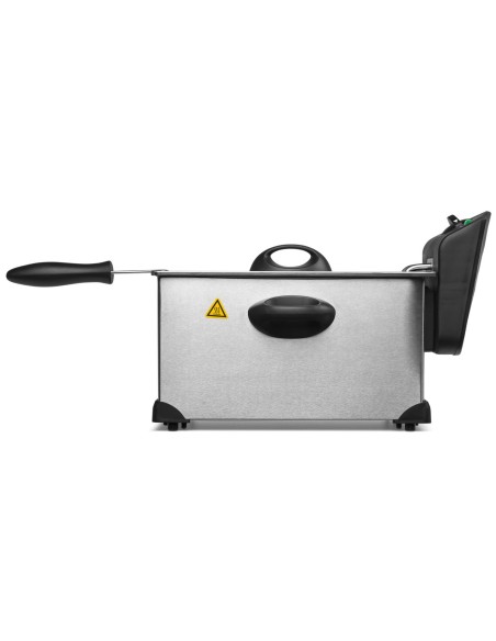 MEDION MD 18084 Singolo 3 L Indipendente 2000 W Friggitrice Nero, Acciaio inossidabile